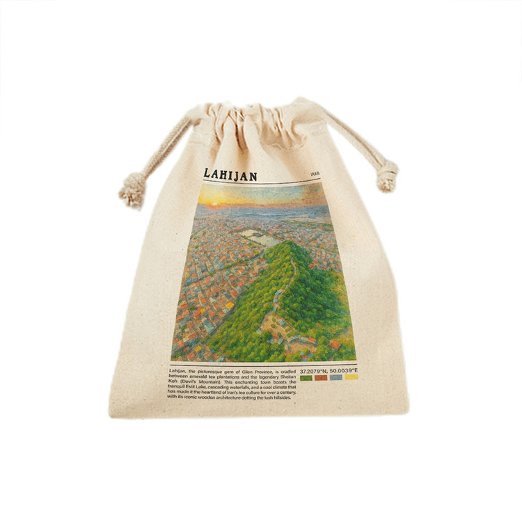 کیسه نان و سبزی ترمه طراحان ایده مدل شیطان کوه لاریجان کد map0837 - S سایز 19x19 سانتی متر