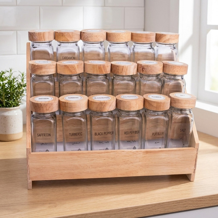جای ادویه 18 پارچه مدل مک کارتی RM1432 به همراه استند
