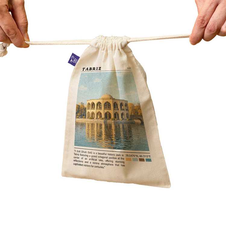 کیسه نان و سبزی ترمه طراحان ایده مدل ائل گلی تبریز کد map0800 - M سایز 23x33 سانتی متر