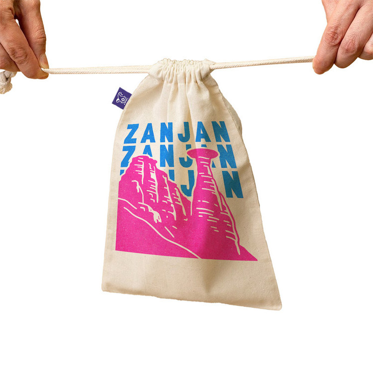 کیسه نان و سبزی ترمه طراحان ایده مدل نماد دودکش جن زنجان کد map0144 - M سایز 23x33 سانتی متر