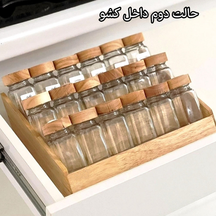ست جای ادویه 18 پارچه مدل Vida-2026 به همراه استند
