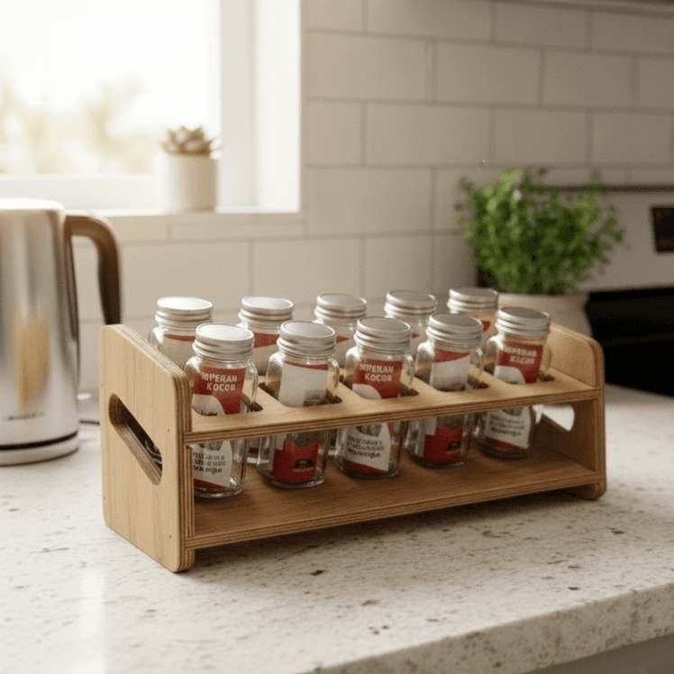 ست جای ادویه 10 پارچه کد Mak-10 به همراه استند