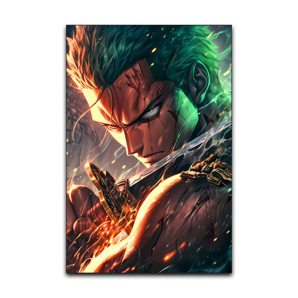 تابلو شاسی گوفی مدل زورو انیمه وان پیس طرح One Piece Zoro کد MOTH241