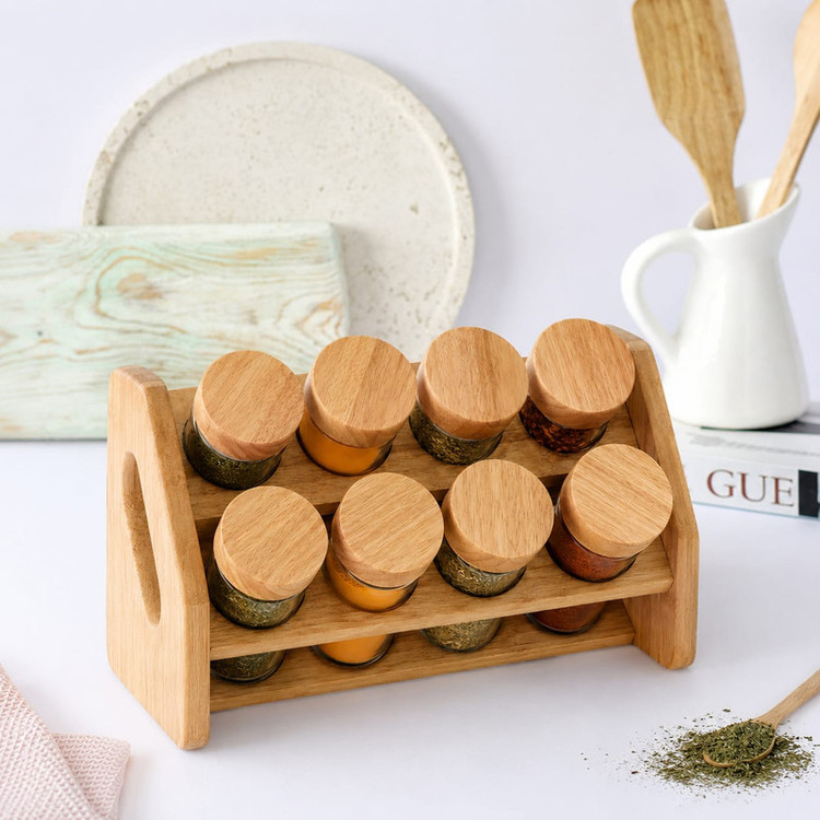 جای ادویه 8 پارچه مدل راشا به همراه استند