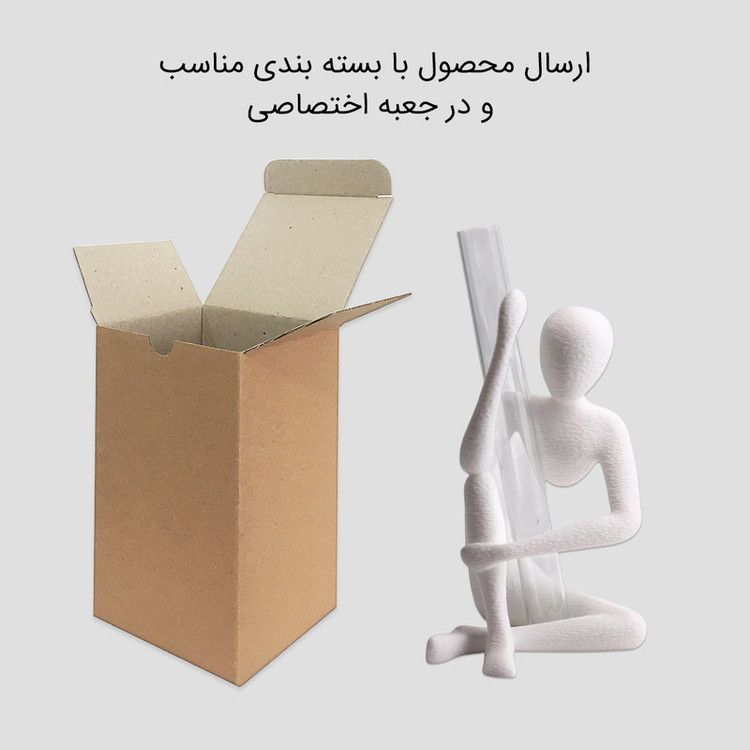 گلدان دکوری مدل آقای هیچکس، طرح گلجا شیشه ای، ارتفاع 15 سانتیمتر