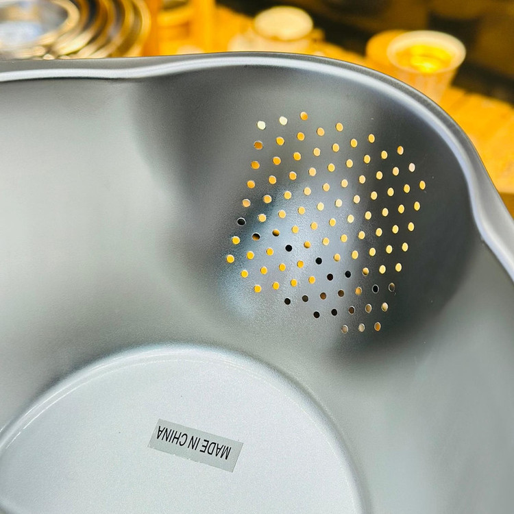 آبکش و آبگیر مدل برنج شوی استیل کد HS13