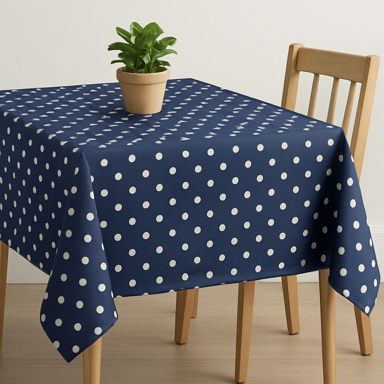رومیزی مدل خال خال دایره کد 04 سایز 145x145 سانتیمتر