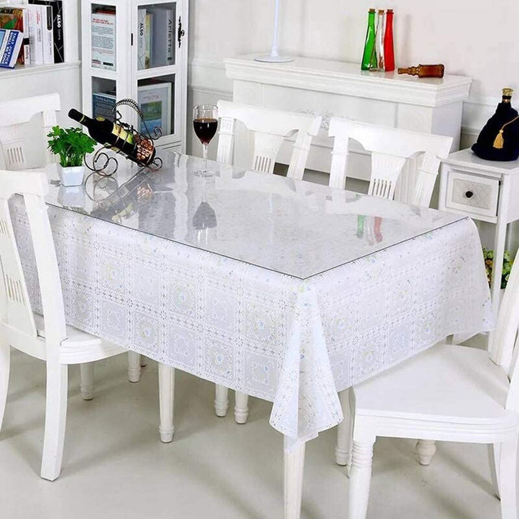 طلق رومیزی مدل کریستال ضخیم کد A90-T130 سایز 130×90 سانتی متر