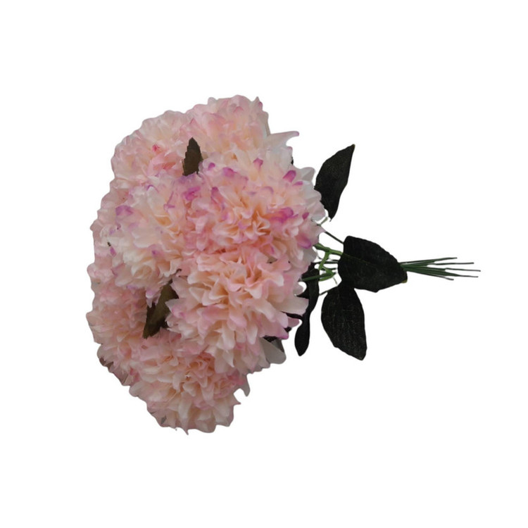 دسته گل مصنوعی گل داوودی شامل 8 شاخه، ارتفاع هر شاخه 44 cm، قطر گل 12 cm، جنس پارچهای و قابل شستشو