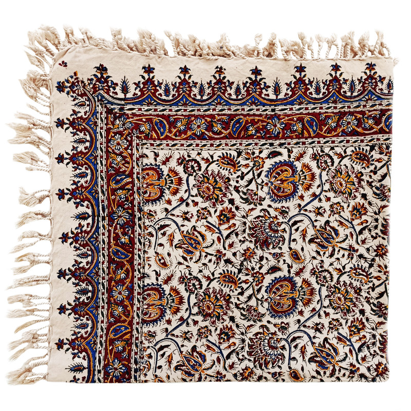 رومیزی قلمکار مدل گل دار