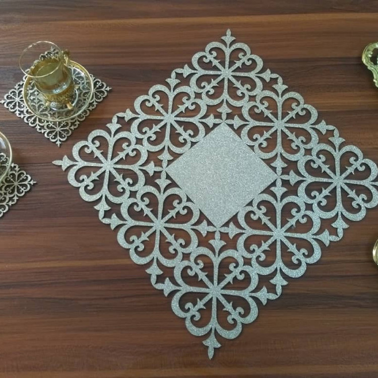 رومیزی طرح نیلوفر کد 22cm