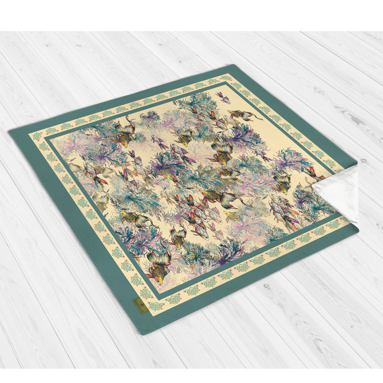 رومیزی ریحانلوکس مدل ماهی کد RH111 سایز 97x97 سانتیمتر