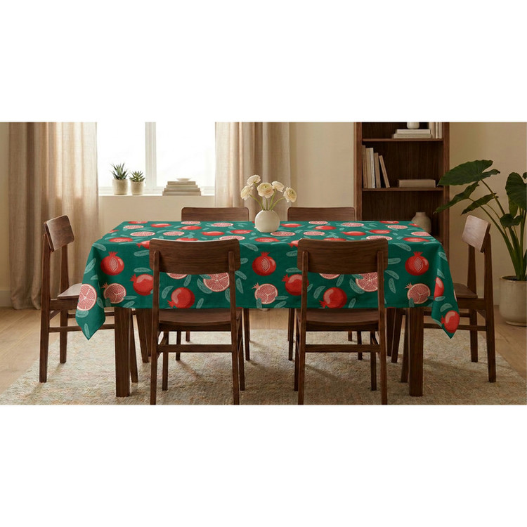 رومیزی طرح ترک مدل انار کد T.100 سایز 220x140 سانتیمتر
