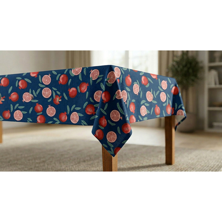 رومیزی طرح ترک مدل انار کد T.100 سایز 220x140 سانتیمتر