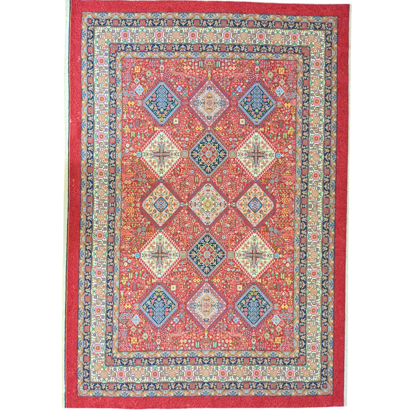رومیزی مدل مخمل طرح سنتی سایز 190x135 سانتی‌متر