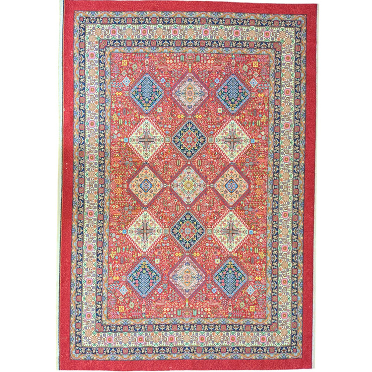 رومیزی مدل مخمل طرح سنتی سایز 190x135 سانتیمتر