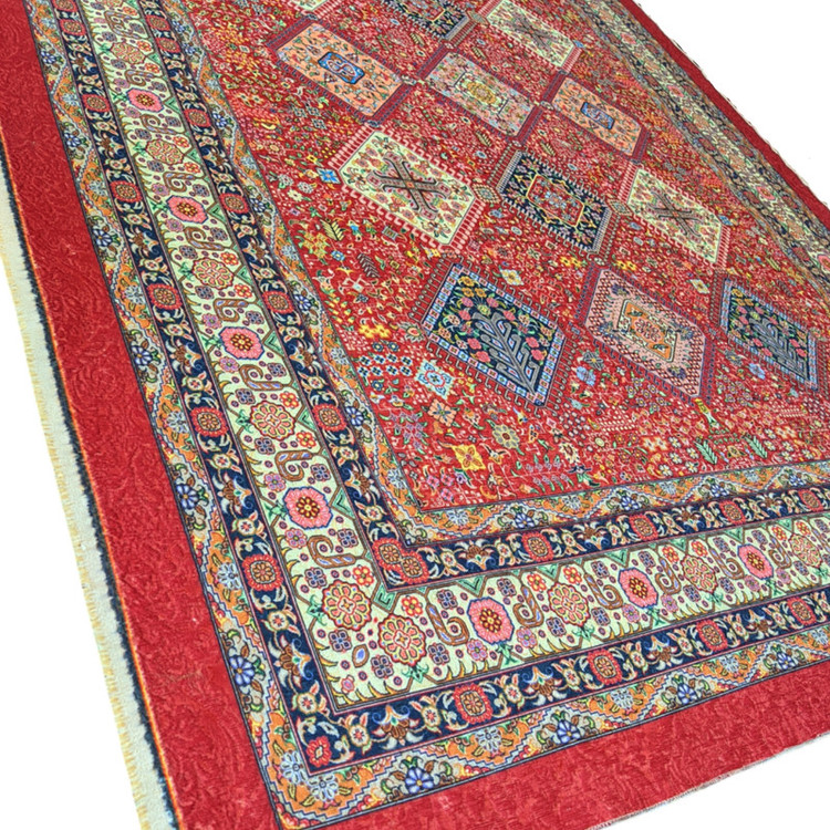 رومیزی مدل مخمل طرح سنتی سایز 190x135 سانتیمتر