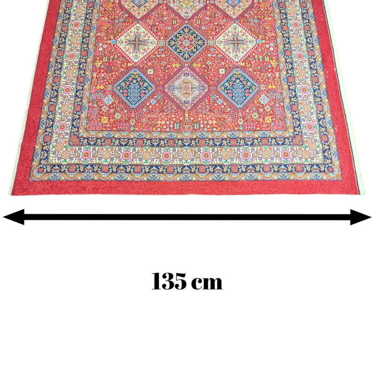 رومیزی مدل مخمل طرح سنتی سایز 190x135 سانتیمتر