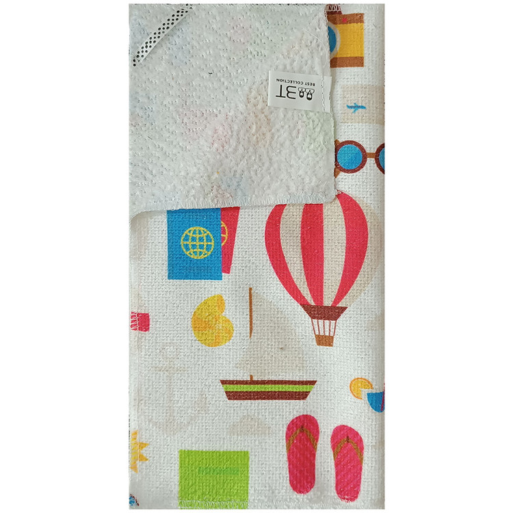 دستمال نظافت آشپزخانه بی تی مدل میکروفایبر طرح ساحلی کد 30x30W264