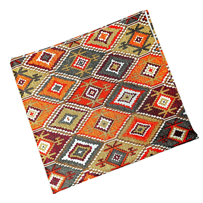 رومیزی طرح گلیم ترک مدل پارچه ای کد A140-T100cm