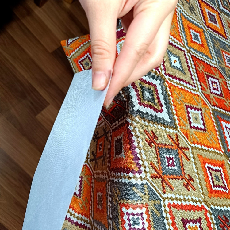 رومیزی طرح گلیم ترک مدل پارچه ای کد A140-T100cm