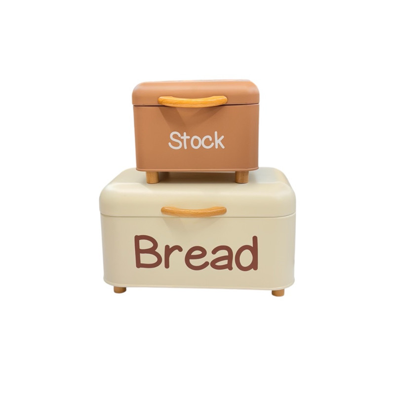 ظرف نان مدل bread به همراه ظرف بیسکویت مجموعه 2 عددی