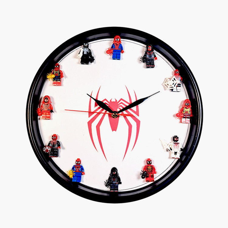 ساعت دیواری مکانیکی مدل Spider طرح مرد عنکبوتی لگویی