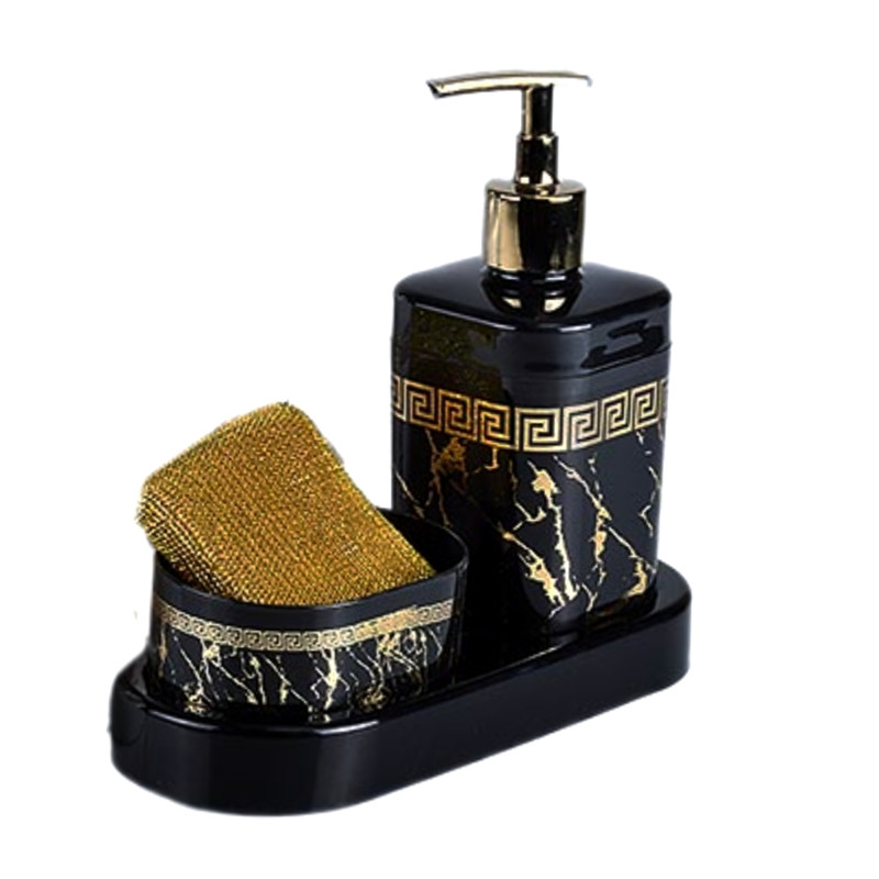 مخزن مایع دستشویی مدل مربع طرح Marble