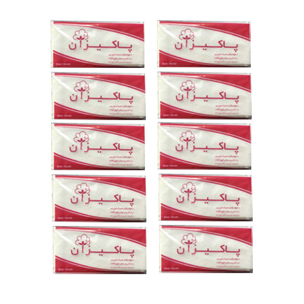 حوله یکبار مصرف پاکیزان مدل RD سایز 40x80 سانتی‌ متر مجموعه 10 عددی