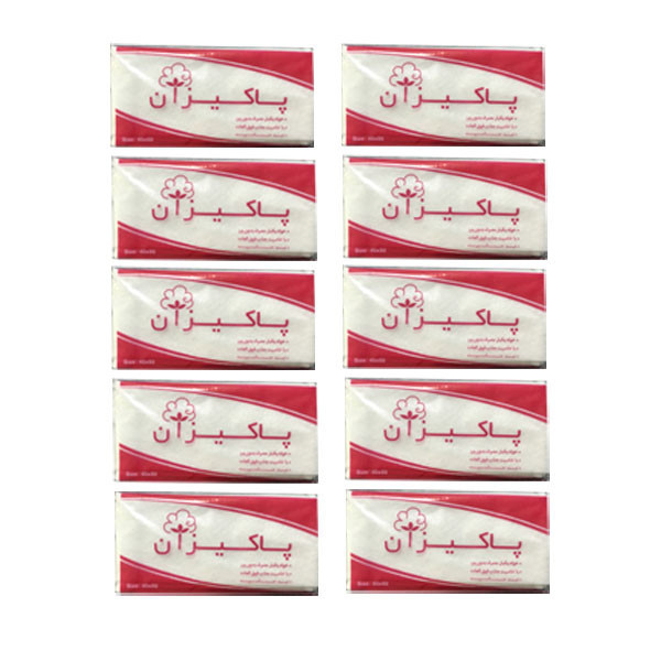 حوله یکبار مصرف پاکیزان مدل RD سایز 40x80 سانتی متر مجموعه 10 عددی