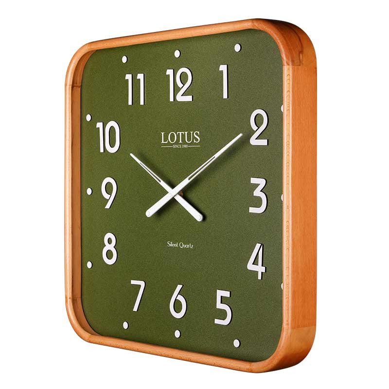 ساعت دیواری کوارتز لوتوس مدل WD-2323-WAL/GREEN