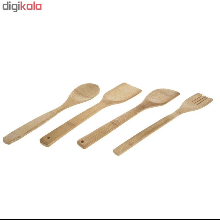 سرویس کفگیر و ملاقه 4 پارچه چوبی مدل سرآشپز