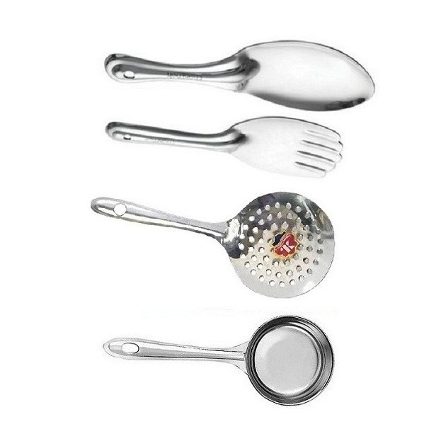 سرویس کفگیر و ملاقه 4 پارچه مدل هندی کد PN-MA