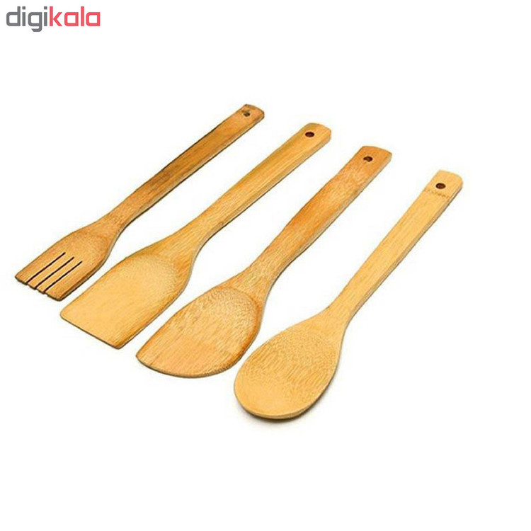 سرویس 4 پارچه کفگیر و چنگال بامبو مدل KS1