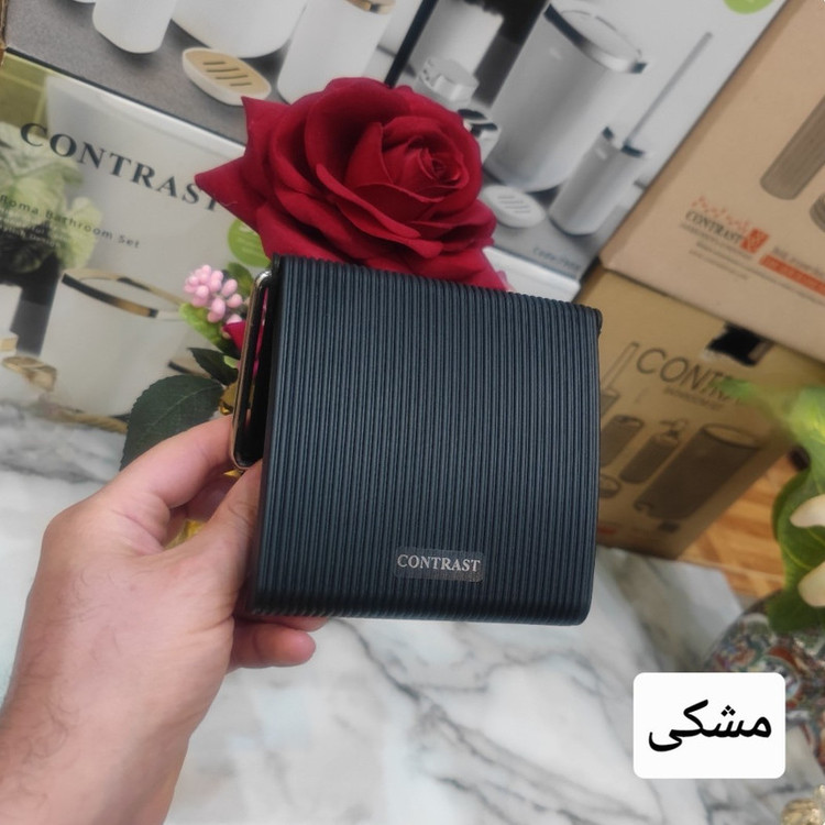 پایه رول دستمال کاغذی کنتراست مدل دیواری شیاردار کد HS11
