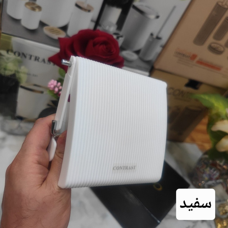 پایه رول دستمال کاغذی کنتراست مدل دیواری شیاردار کد HS11