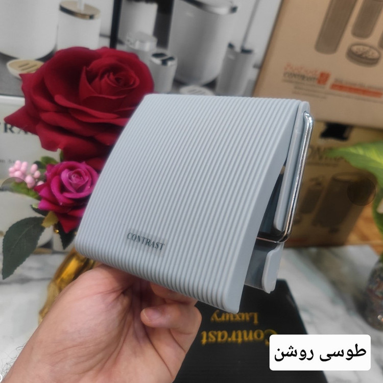 پایه رول دستمال کاغذی کنتراست مدل دیواری شیاردار کد HS11
