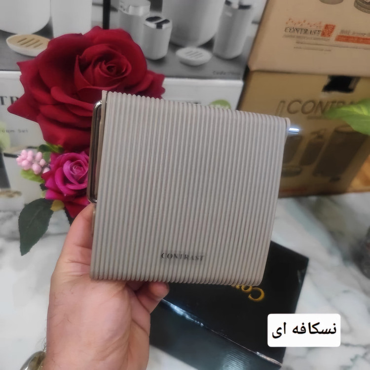 پایه رول دستمال کاغذی کنتراست مدل دیواری شیاردار کد HS11