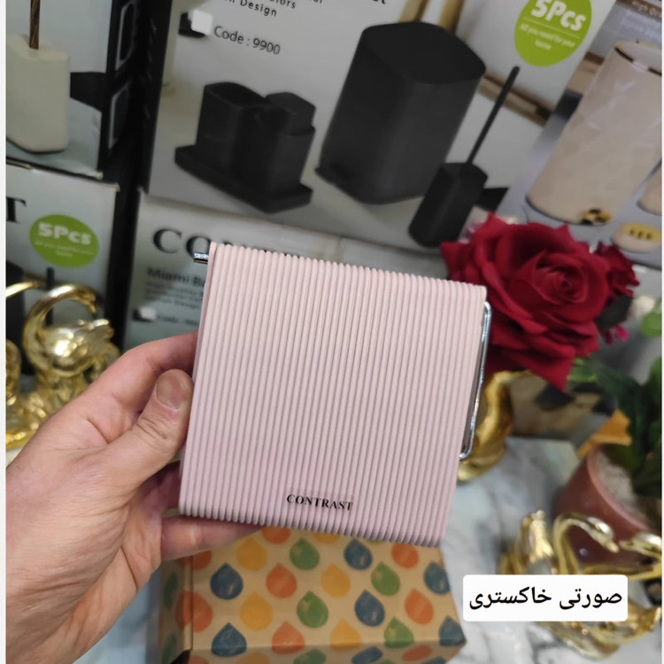 پایه رول دستمال کاغذی کنتراست مدل دیواری شیاردار کد HS11