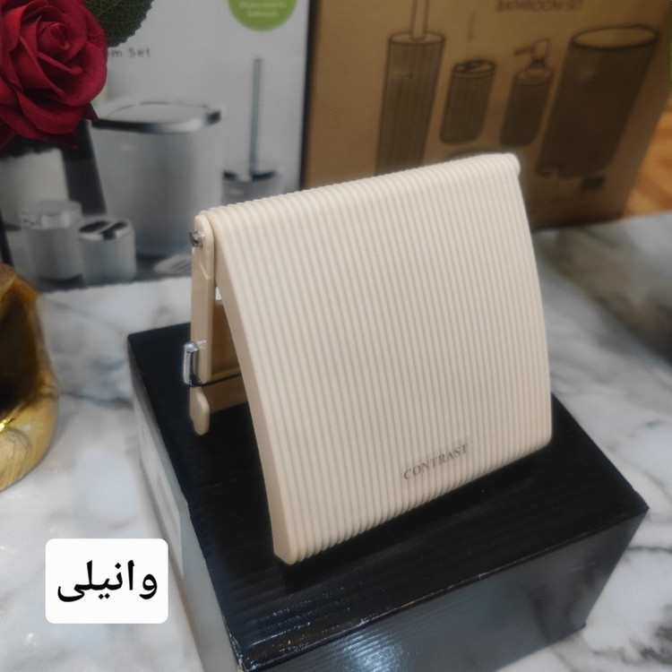 پایه رول دستمال کاغذی کنتراست مدل دیواری شیاردار کد HS11