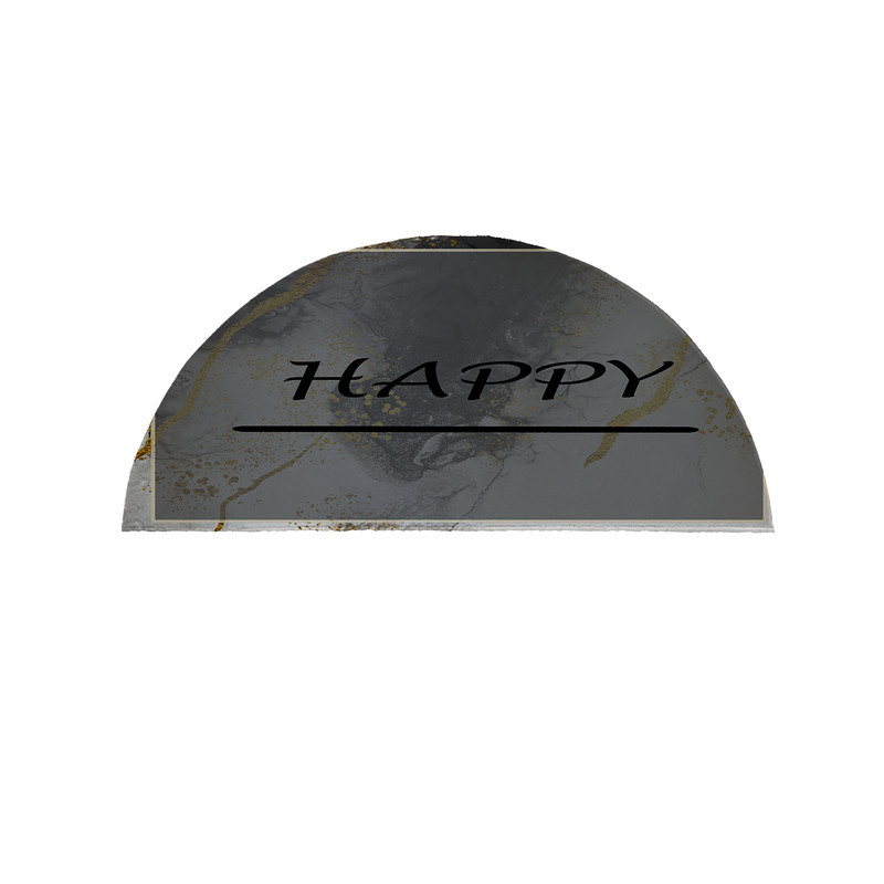 پادری مدل نیم دایره طرح Happy کد 8697 سایز 90×45 سانتی متر