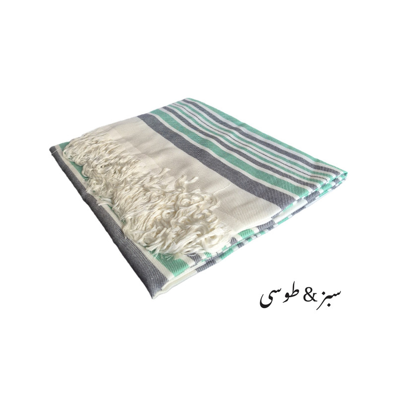 حوله حمام مدل ریشه دار نخی سایز 130x80 سانتی متر