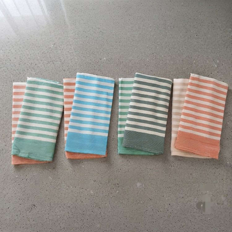 حوله دست و صورت مدل یزدی راه راه سایز 50x50 سانتی متر بسته 2 عددی