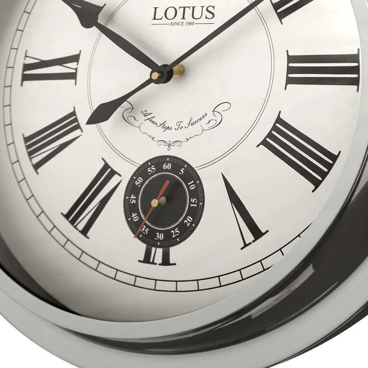 ساعت دیواری عقربهای با نشانگر رومی لوتوس مدل M-4031-JOLIET-SILVER