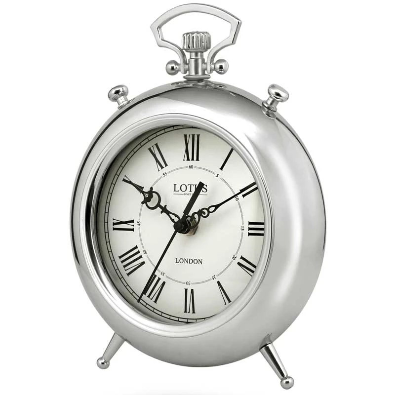 ساعت رومیزی عقربه‌ای لوتوس مدل BS-500-SAN LUIS-SILVER