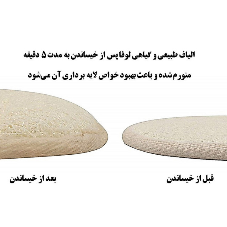 لیف حمام مدل لایه بردار طبیعی گیاه لوفا بسته 4 عددی
