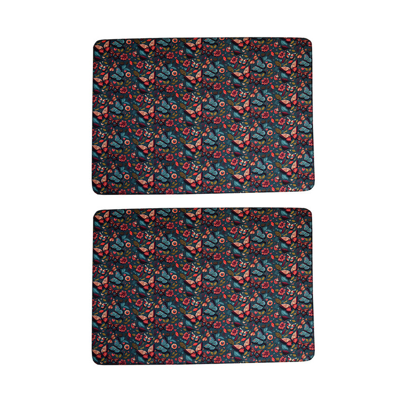 پادری مدل گل و پروانه سایز 70x50 سانتی متر مجموعه 2 عددی