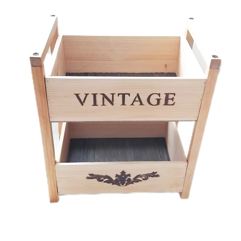 سبد سیب زمینی و پیاز دوطبقه طرح Vintage کدv21