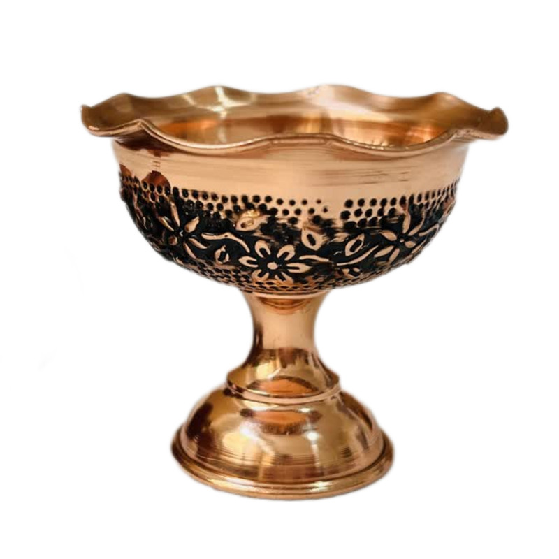 ظرف هفت سین مسی مدل لب چین قلم زنی کد  ZH433.3