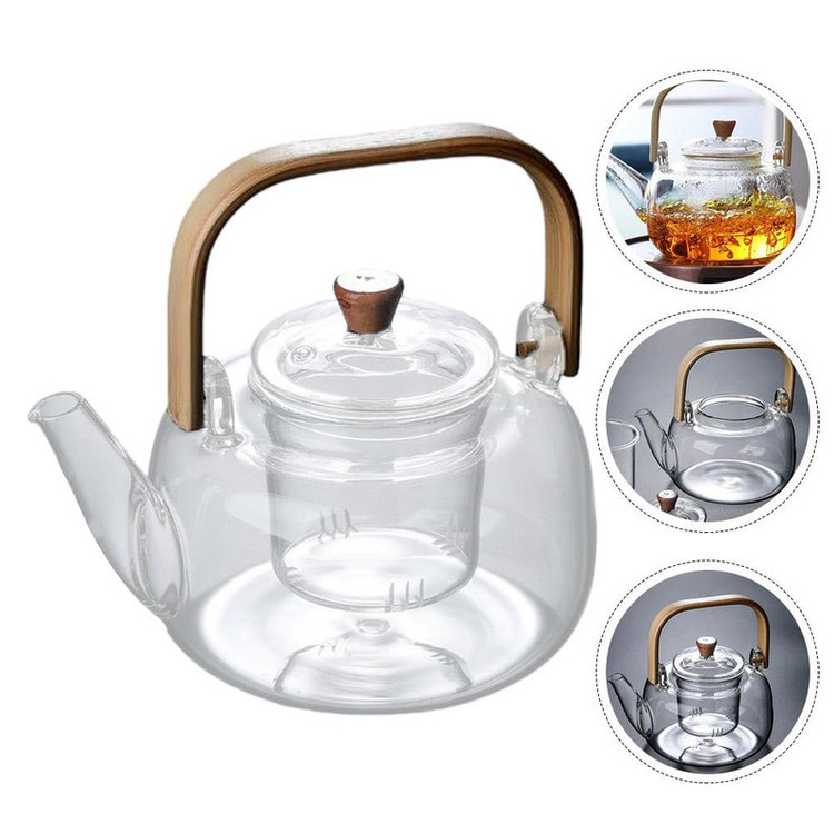 قوری مدل ویداستی دسته بامبو کد 1369n 800cc